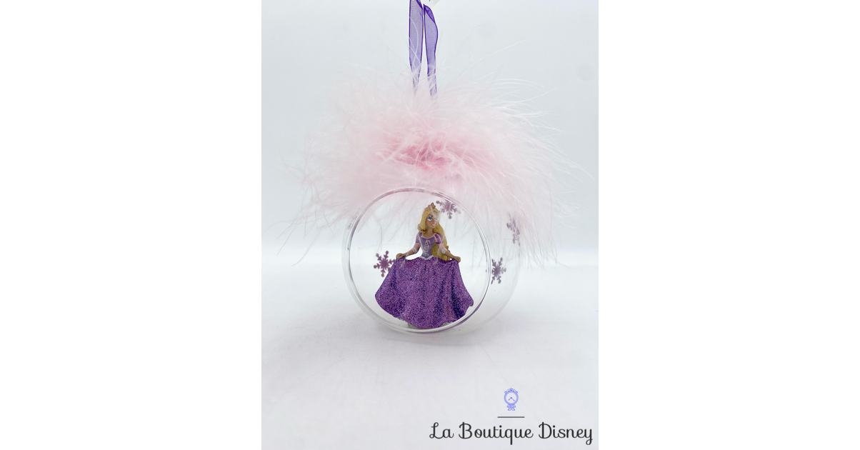 Boule Noël Raiponce Plume Disneyland Paris Disney ornement suspension